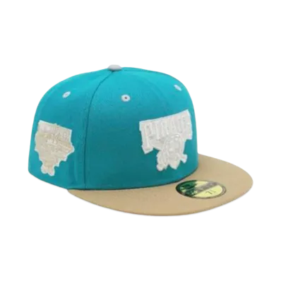 NEW ERA x THE CAP 59Fifty Lake Mirror TOKOROZAWA EXCLUSIVE Pittsburgh Pirates "Blue/Beige"