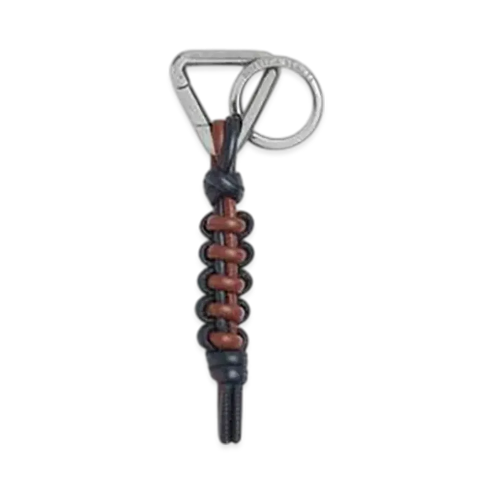 Bottega Veneta Scoubidou Keyring "Space/Sapele"