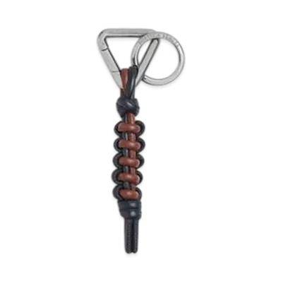 Bottega Veneta Scoubidou Keyring "Space/Sapele"