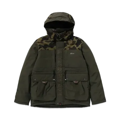 A BATHING APE x NANGA Hinoc Down Jacket "Olive"