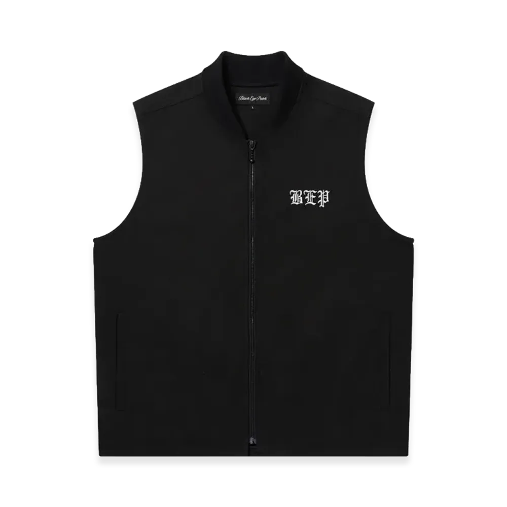 BlackEyePatch 3 Letter OE Washed Biker Vest "Black"