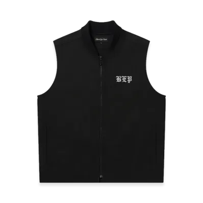 BlackEyePatch 3 Letter OE Washed Biker Vest "Black"