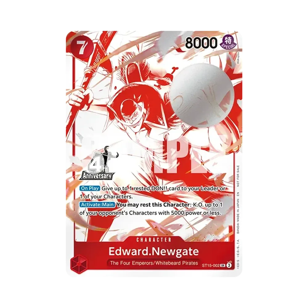 エドワード・ニューゲート SR [ST15-002]【英語版】(プロモーションカード「4周年!四皇トレジャーゲットキャンペーンパック」)