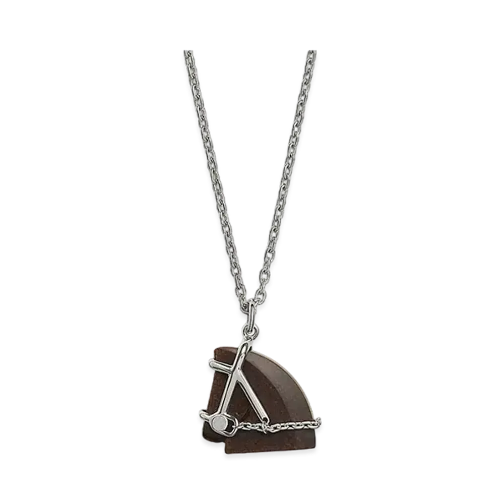 Hermes Cheval Necklace "Brown"