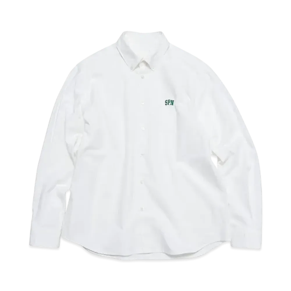 SOPHNET. SPN Wappen Regular Fit B.D Shirt "White"