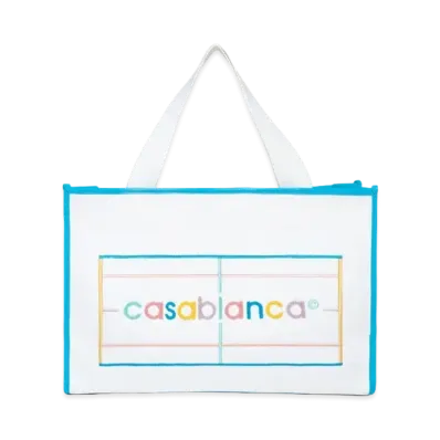 Casablanca Knit Shopper Bag "White"