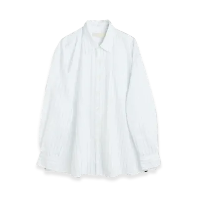 OUR LEGACY Borrowed Shirt "Blue Sapphire Pinstripe"