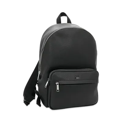 HUGO BOSS Ray Eco Leather Signature Stripe Backpack "Black"