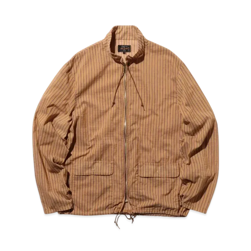 BEAMS Swing Jacket Bumpy Stripe "Orange"