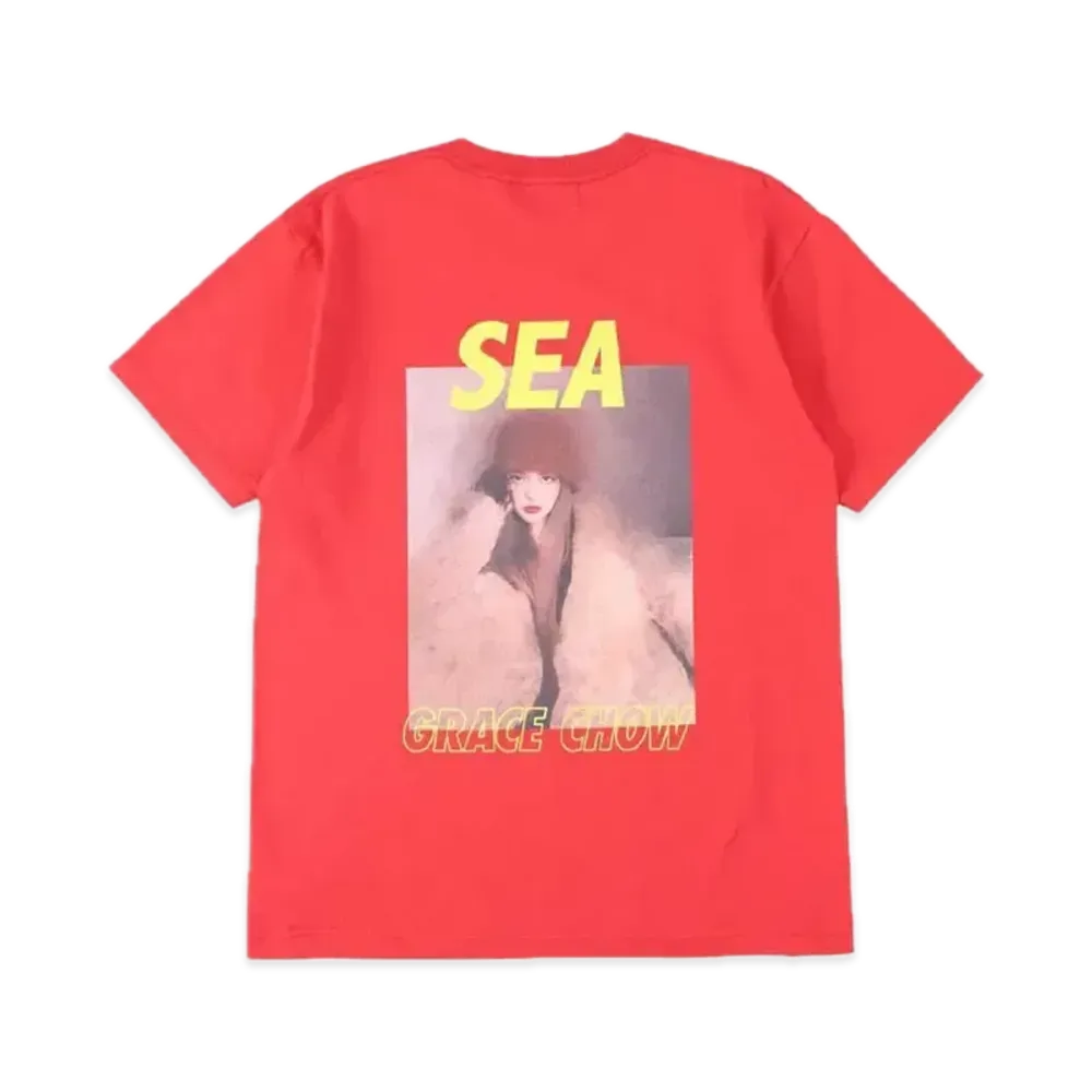 GRACECHOW x WIND AND SEA Photo Tee "Red"