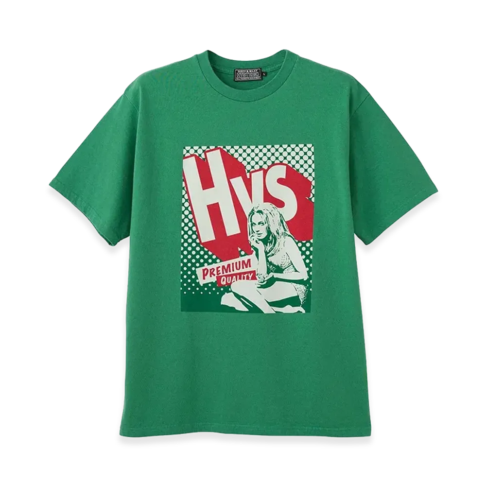 HYSTERIC GLAMOUR HYS SURF PREMIUM QUALITY S/S Tee "Green"