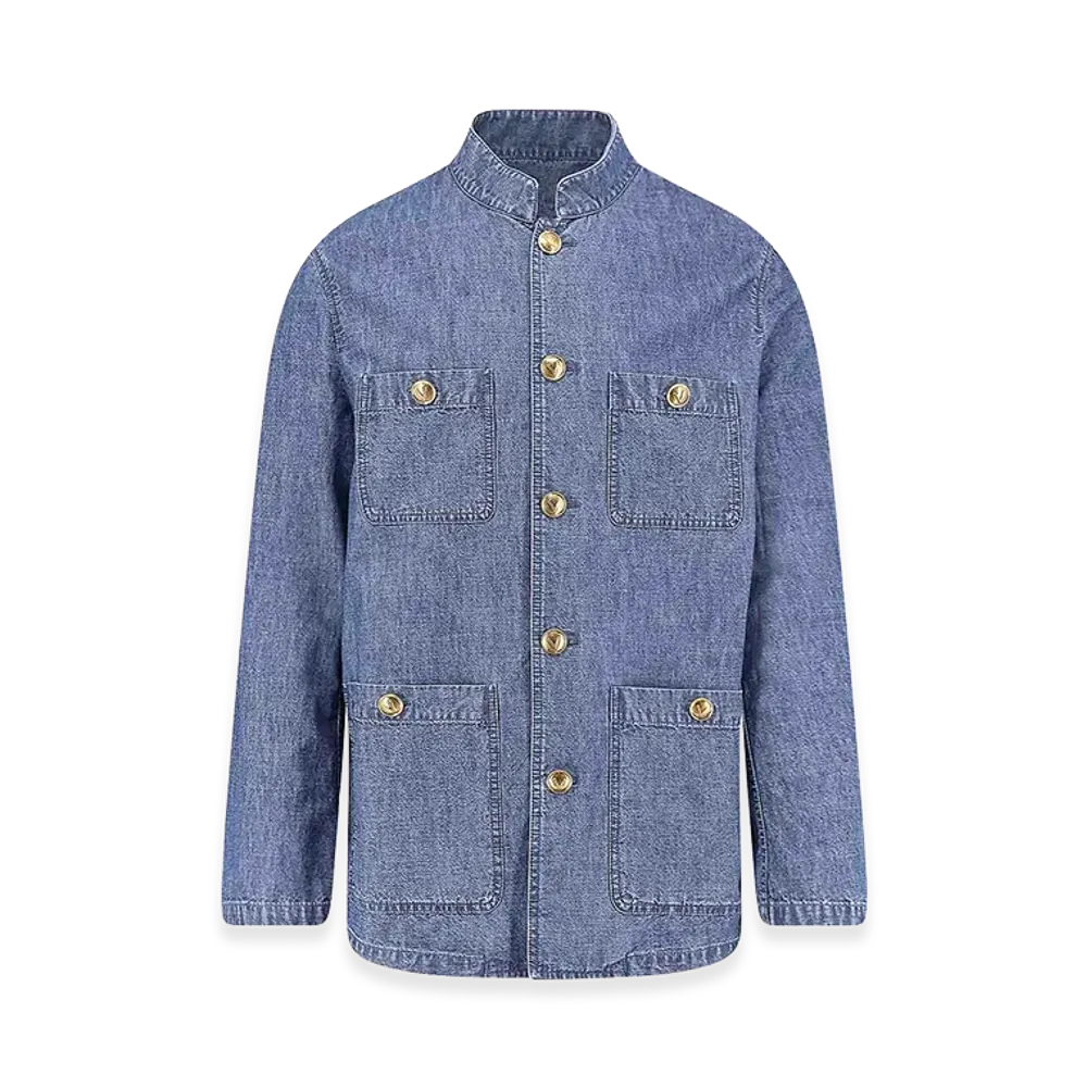 Valentino Giacca Sahariana In Denim "Medium Wash"