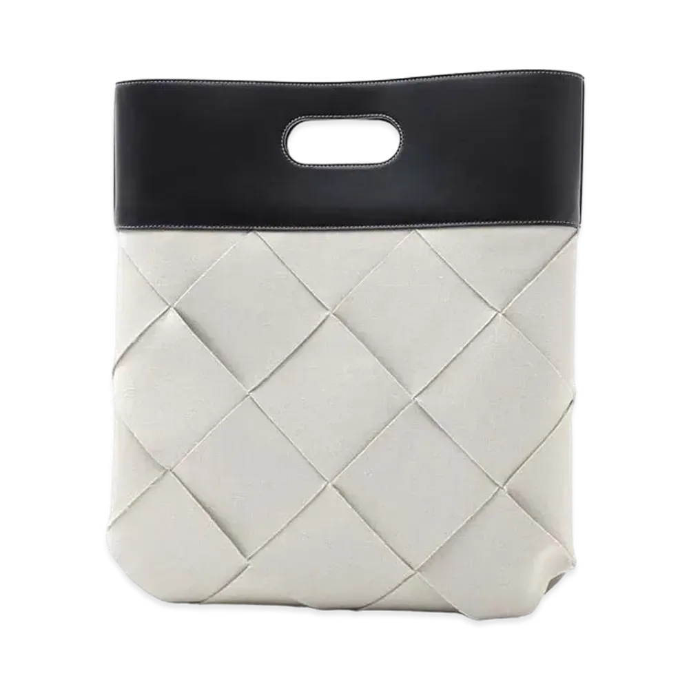 Bottega Veneta Linen French Calf "Natural/Black"