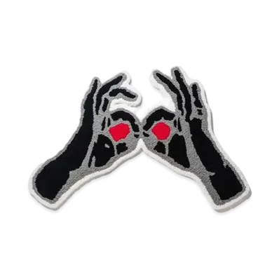 TIGHTBOOTH Hand Sign Rug "Black"