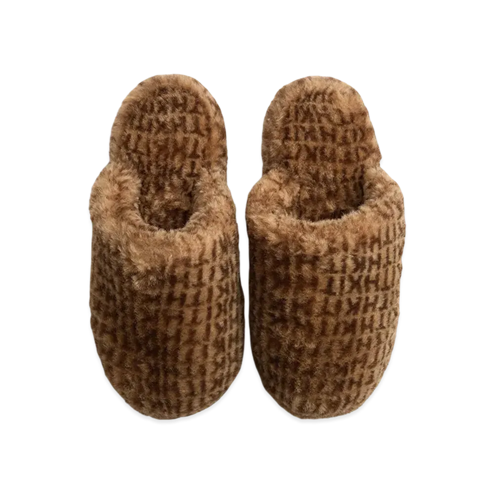 Kithmas Women Monogram Shearling Slippers "Legacy"