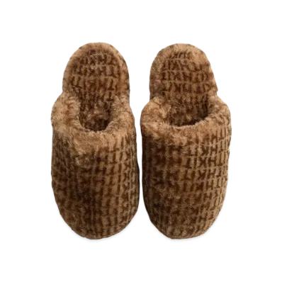 Kithmas Women Monogram Shearling Slippers "Legacy"