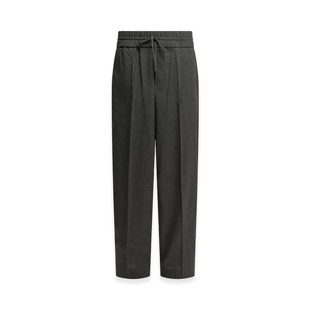AMI PARIS Melange Wool Pants "Gray"