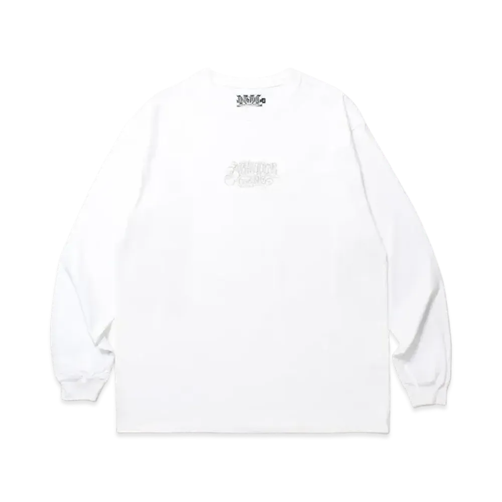 APHRODITEGANG Classic Logo L/S Tee White "Black-Silver"