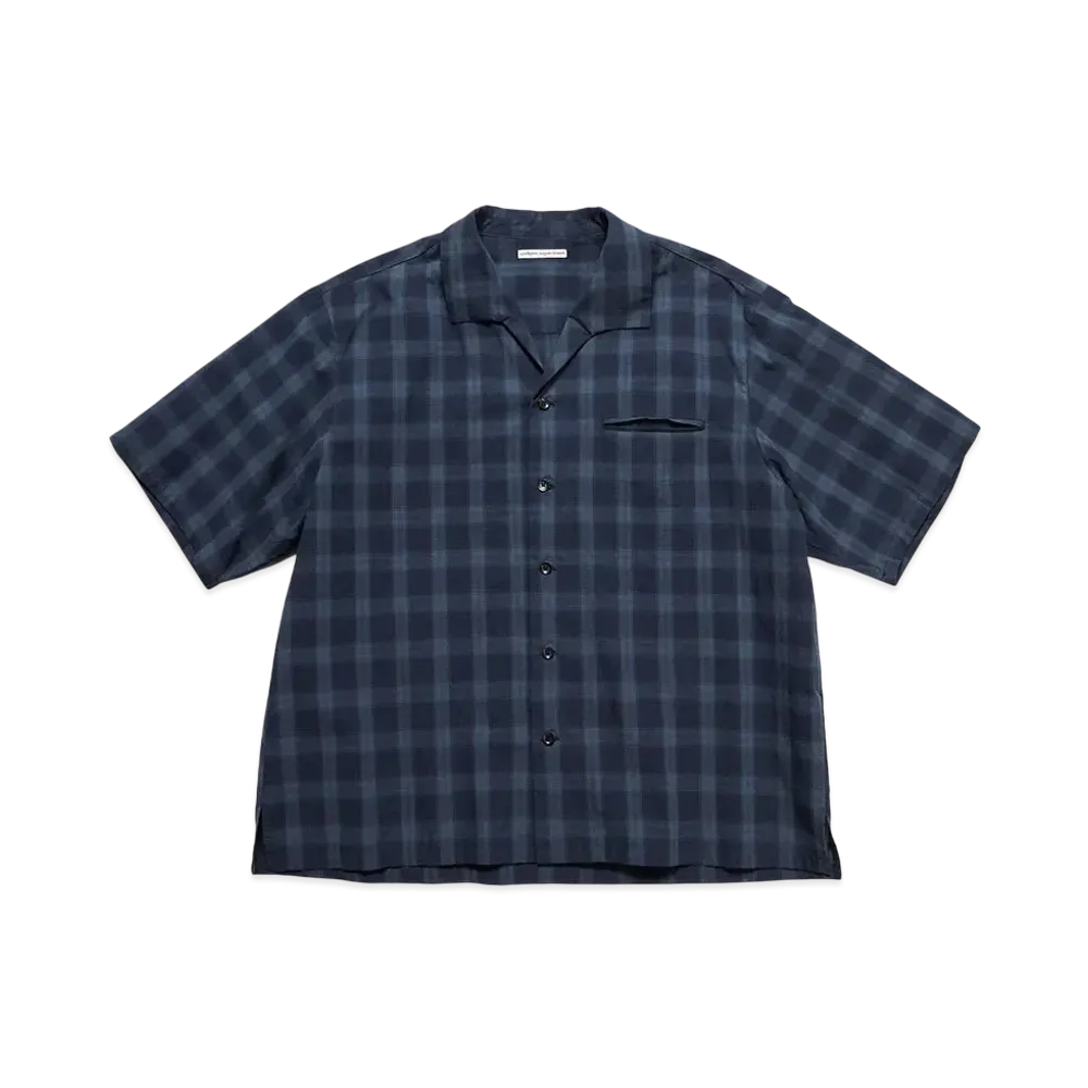 uniform experiment S/S Italian Collar Shirt "Navy Check"