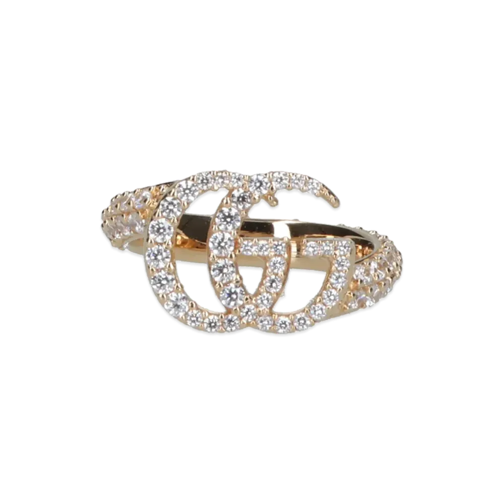 GUCCI Women's Ring "Gold/White"