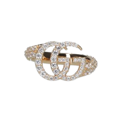 GUCCI Women's Ring "Gold/White"
