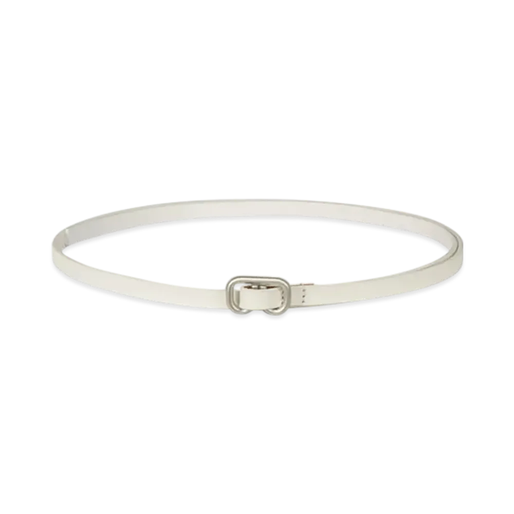 ISSEY MIYAKE Solid Leather Belt "White"