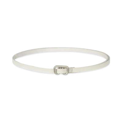 ISSEY MIYAKE Solid Leather Belt "White"