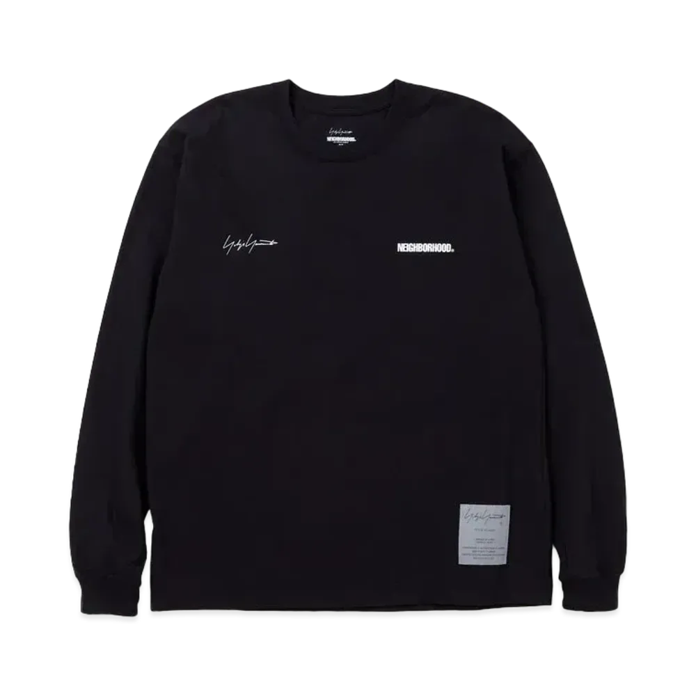 NEIGHBORHOOD x YOHJI YAMAMOTO Tee LS "Black"