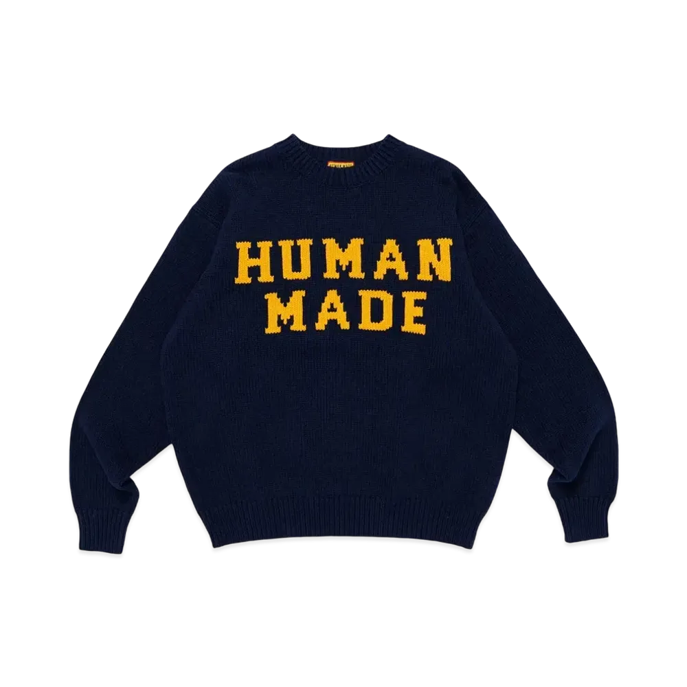 HUMAN MADE Lowgauge Knit Sweater "Navy"