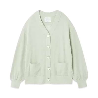 GELATO PIQUE x LE SSERAFIM Smooth Cardigan "Green"
