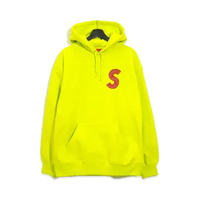 Supreme S Logo Hooded Sweatshirt "Acid Green" (20FW)