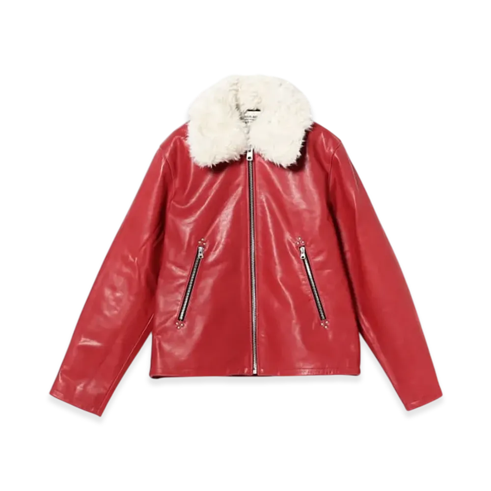 BEAMS FUTURE ARCHIVE Leather Blouson "Red"