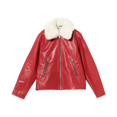 BEAMS FUTURE ARCHIVE Leather Blouson "Red"