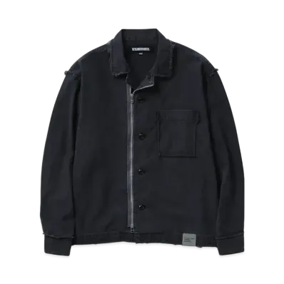 NEIGHBORHOOD Untrimmed Zip Shirt LS "Black"