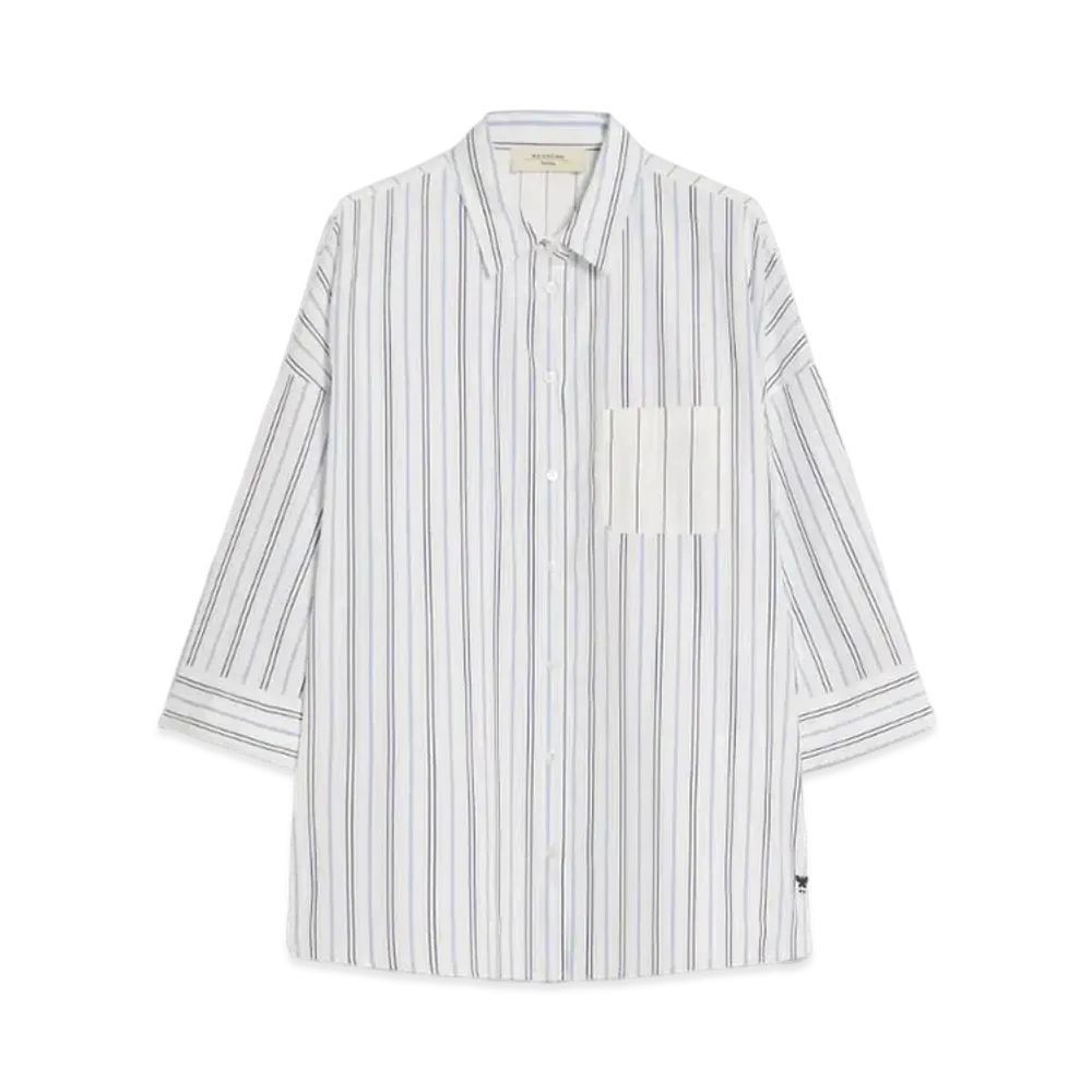 Max Mara Venus Pure Cotton Poplin Shirt "Navy"