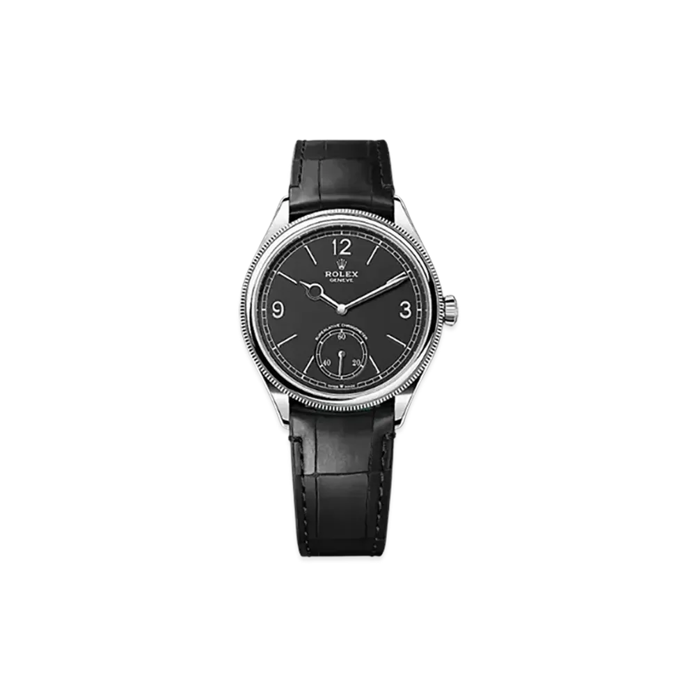 ROLEX 1908 39mm 18 ct White Gold Polished 52509 "Intense Black"