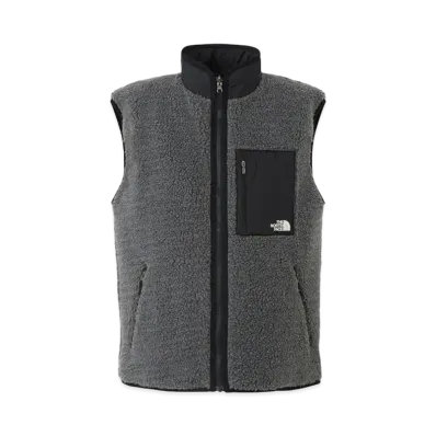 The North Face Reversible Extreme Pile Vest "Mixed Charcoal GrayxBlack"