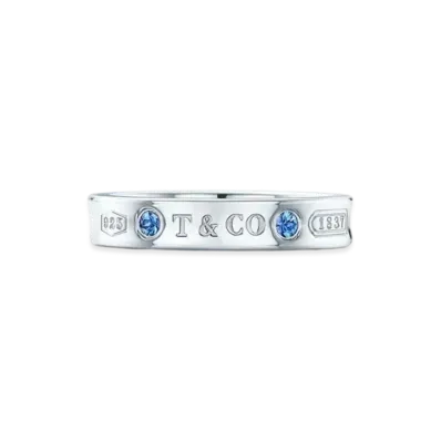 Tiffany & Co. Tiffany 1837 Ring Narrow Sapphire "Silver"