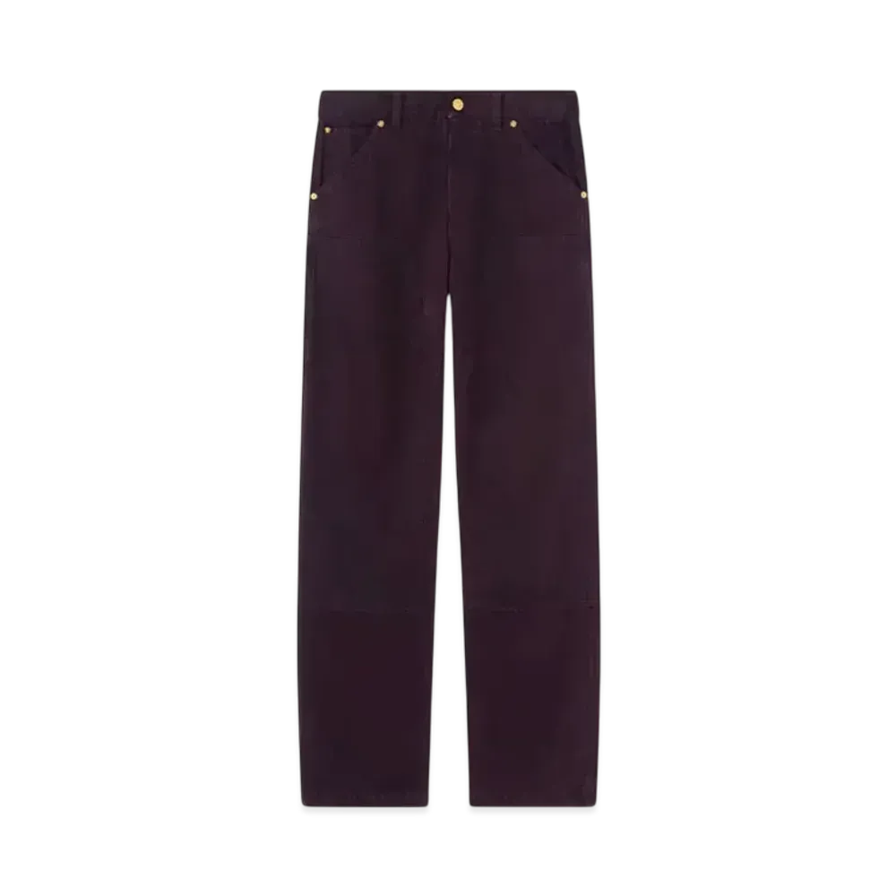 Versace Overdyed Canvas Carpenter Pants "Burgundy"