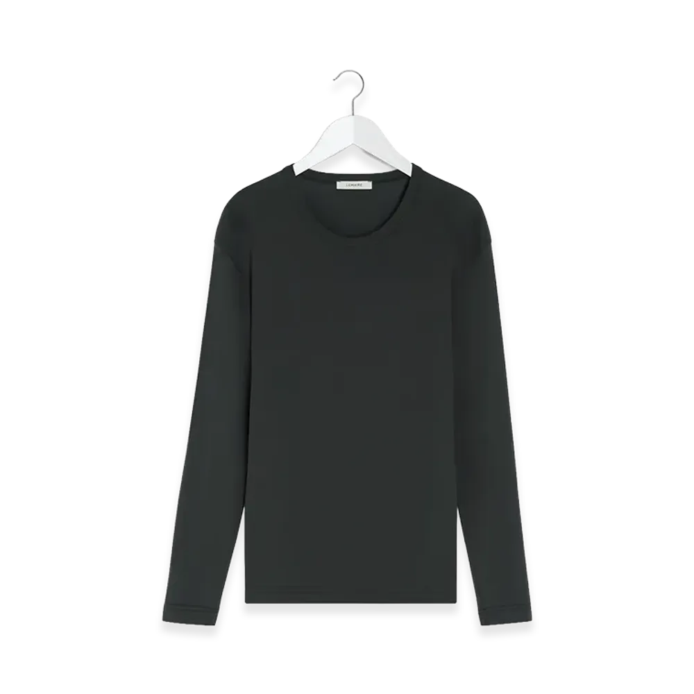 LEMAIRE Women's Long Sleeve Ribbed Top "Squid Ink"