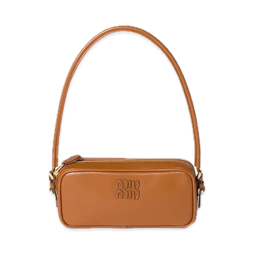 MIU MIU Leather Pouch "Cognac"