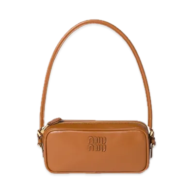 MIU MIU Leather Pouch "Cognac"