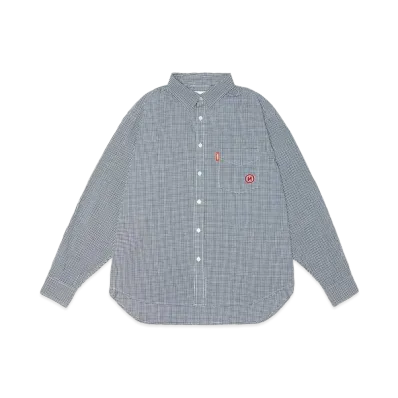 9090 N Logo Check Long Shirt "Blue&Green"
