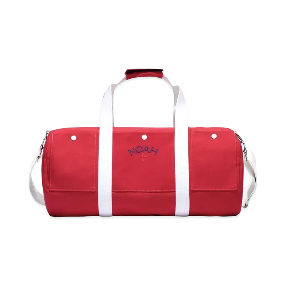 Noah Canvas Double Pocket Duffel "Red"