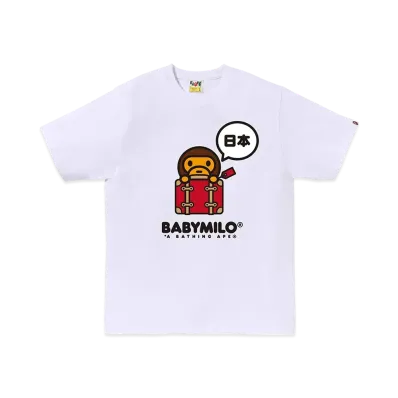 A BATHING APE Japan Baby Milo Tee #3 "White"
