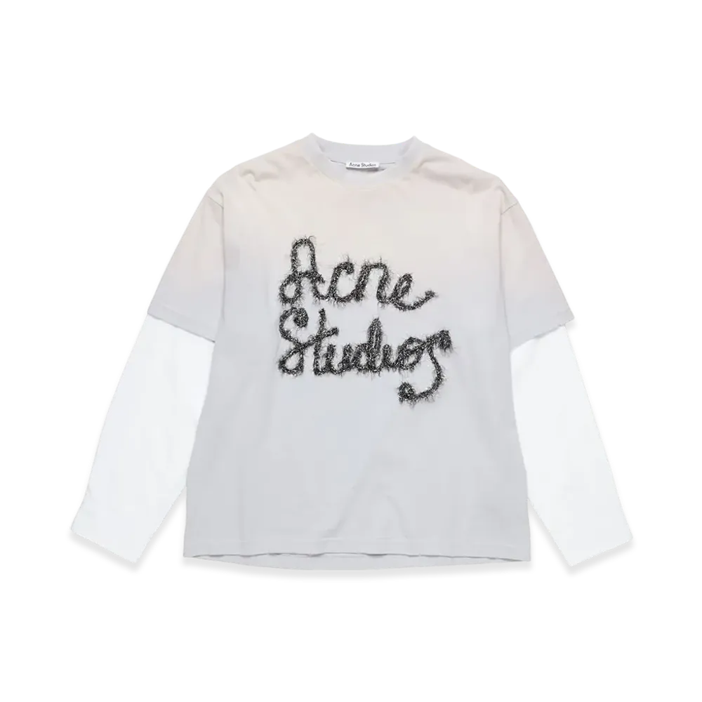 Acne Studios Layered Logo T-Shirt "Light Blue"