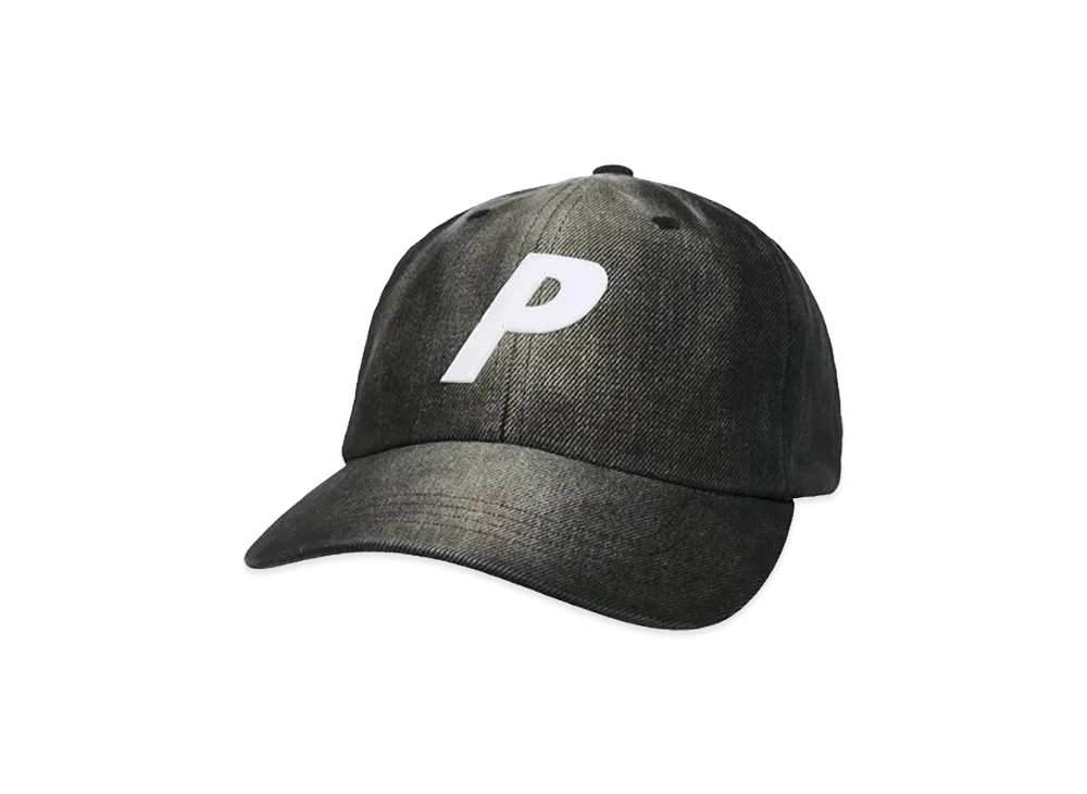 PALACE Bleached Denim P 6-Panel "Black"