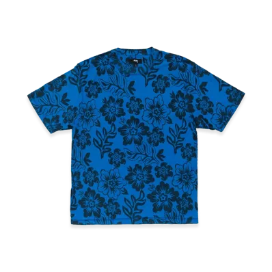Stussy Lazy Floral Tee "Sport Blue"