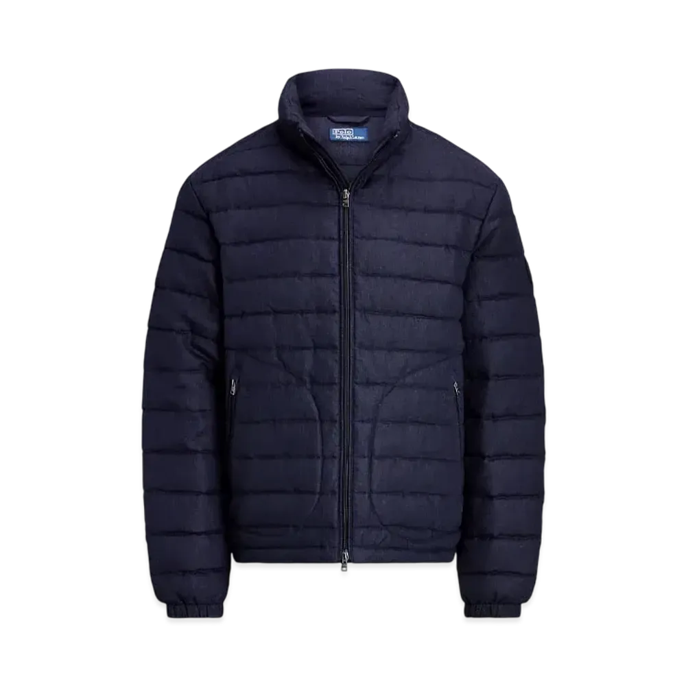 Polo Ralph Lauren Quilted Linen Down Jacket "Navy"