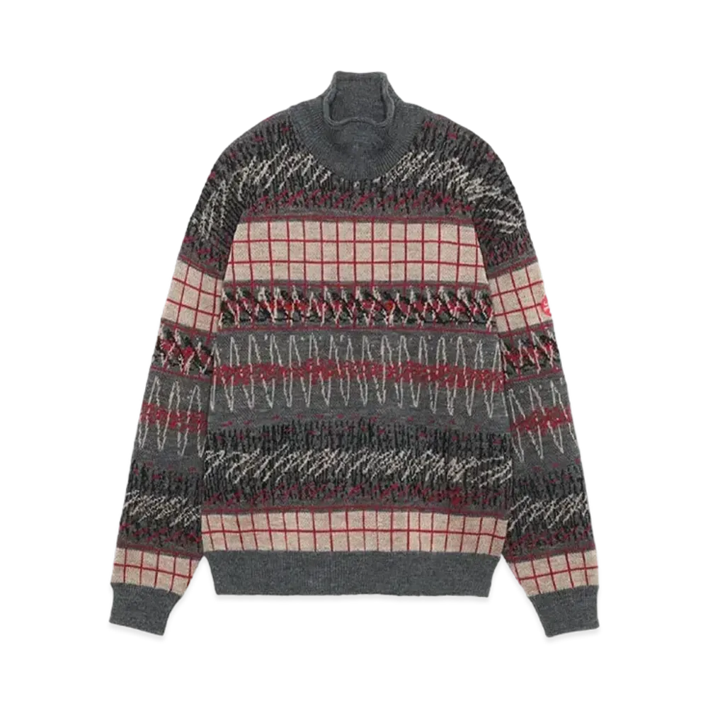 Cav Empt (C.E) WAVE LINE WOOL KNIT "Grey"